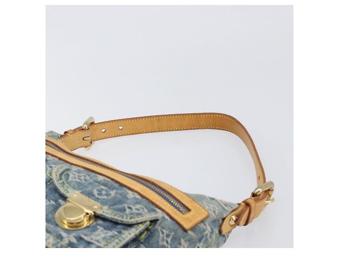 LOUIS VUITTON Monogram Denim Buggy PM Shoulder Bag Blue M95049 LV Auth 202125V Monogramma - vista 14