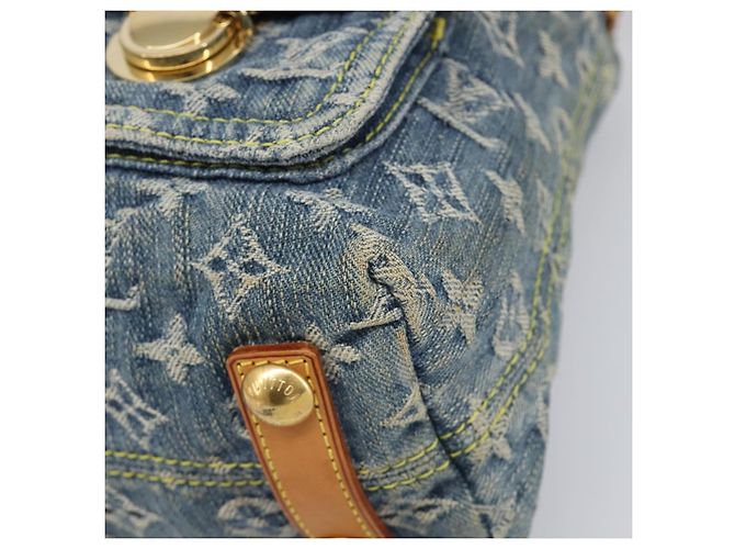 LOUIS VUITTON Monogram Denim Buggy PM Shoulder Bag Blue M95049 LV Auth 202125V Monogramma - vista 15
