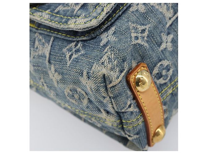 LOUIS VUITTON Monogram Denim Buggy PM Shoulder Bag Blue M95049 LV Auth 202125V Monogramma - vista 16