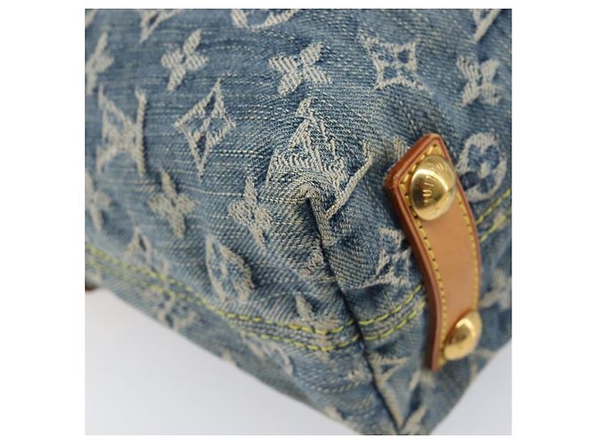 LOUIS VUITTON Monogram Denim Buggy PM Shoulder Bag Blue M95049 LV Auth 202125V Monogramma - vista 18