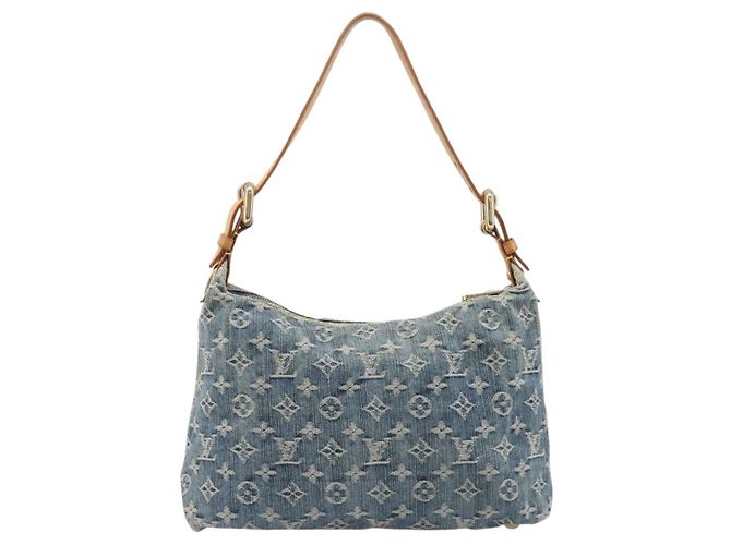 LOUIS VUITTON Monogram Denim Buggy PM Shoulder Bag Blue M95049 LV Auth 202125V Monogramma - vista 2