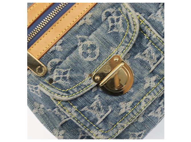 LOUIS VUITTON Monogram Denim Buggy PM Shoulder Bag Blue M95049 LV Auth 202125V Monogramma - vista 20