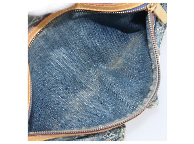 LOUIS VUITTON Monogram Denim Buggy PM Shoulder Bag Blue M95049 LV Auth 202125V Monogramma - vista 24