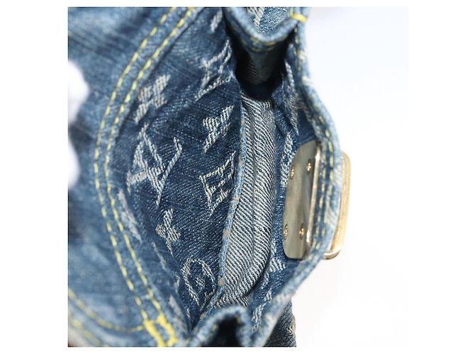 LOUIS VUITTON Monogram Denim Buggy PM Shoulder Bag Blue M95049 LV Auth 202125V Monogramma - vista 25