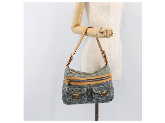 LOUIS VUITTON Monogram Denim Buggy PM Shoulder Bag Blue M95049 LV Auth 202125V Monogramma - vista 26