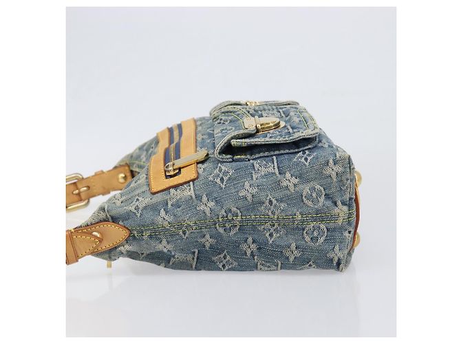 LOUIS VUITTON Monogram Denim Buggy PM Shoulder Bag Blue M95049 LV Auth 202125V Monogramma - vista 4