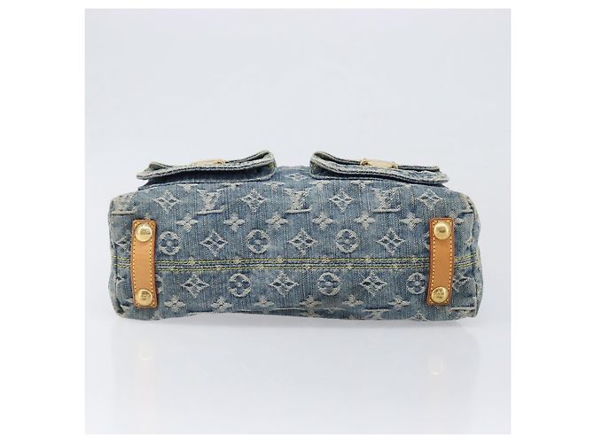 LOUIS VUITTON Monogram Denim Buggy PM Shoulder Bag Blue M95049 LV Auth 202125V Monogramma - vista 5