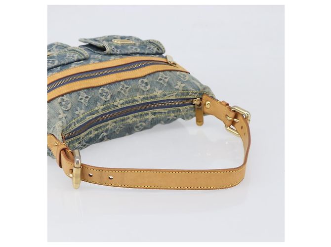 LOUIS VUITTON Monogram Denim Buggy PM Shoulder Bag Blue M95049 LV Auth 202125V Monogramma - vista 7