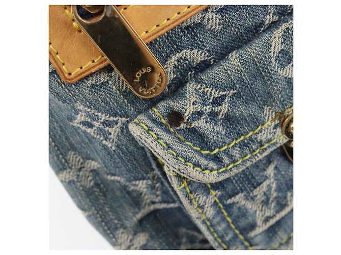 LOUIS VUITTON Monogram Denim Buggy PM Shoulder Bag Blue M95049 LV Auth 202125V Monogramma - vista 9