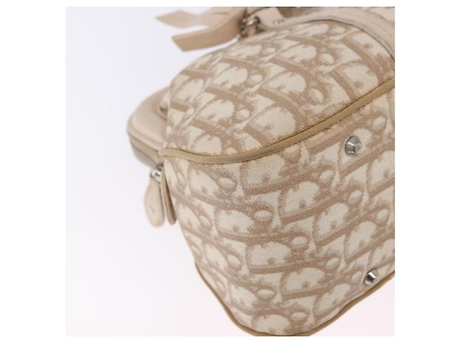 Borsa a tracolla Christian Dior Romantic Chain in PVC e pelle Beige Argento Auth 202221A - vista 14