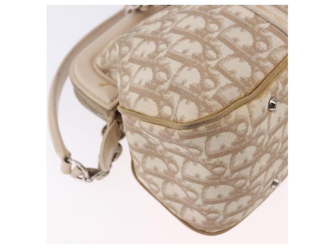 Borsa a tracolla Christian Dior Romantic Chain in PVC e pelle Beige Argento Auth 202221A - vista 16