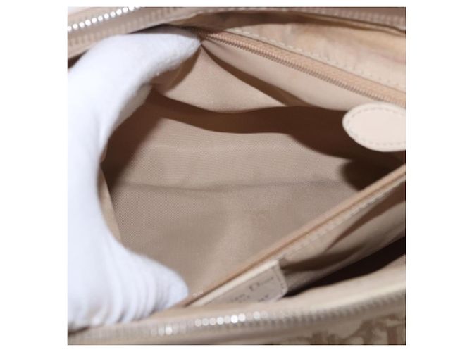 Borsa a tracolla Christian Dior Romantic Chain in PVC e pelle Beige Argento Auth 202221A - vista 23