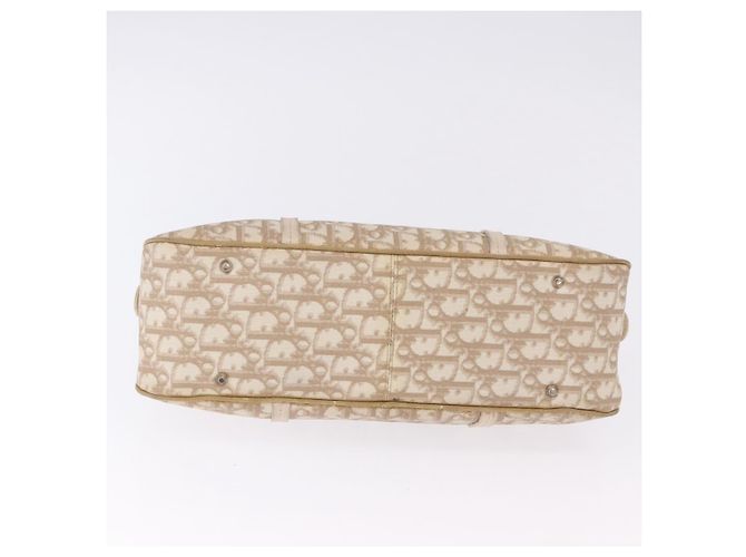 Borsa a tracolla Christian Dior Romantic Chain in PVC e pelle Beige Argento Auth 202221A - vista 5