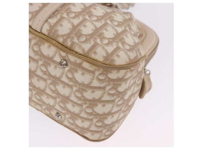 Borsa a tracolla Christian Dior Romantic Chain in PVC e pelle Beige Argento Auth 202221A - vista 9
