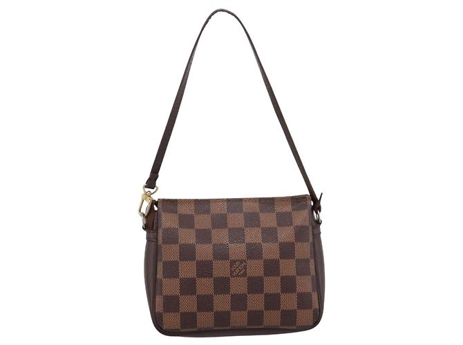 LOUIS VUITTON Damier Ebene Trousse Makeup Pouch N51982 LV Auth 199394V - vista 2