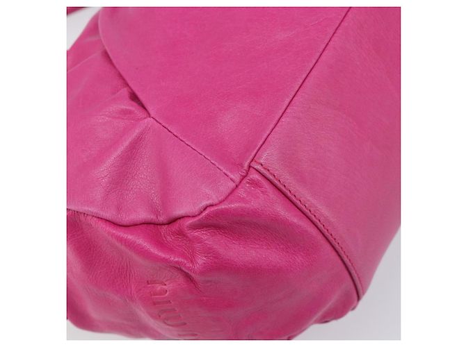 Borsa a tracolla Miu Miu in pelle rosa e oro autentica am12558A D'oro - vista 14