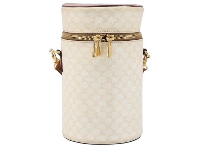 Céline Borsa a tracolla CELINE Macadam Canvas PVC Leather Ivory Gold Auth 199132A D'oro Crudo - vista 13