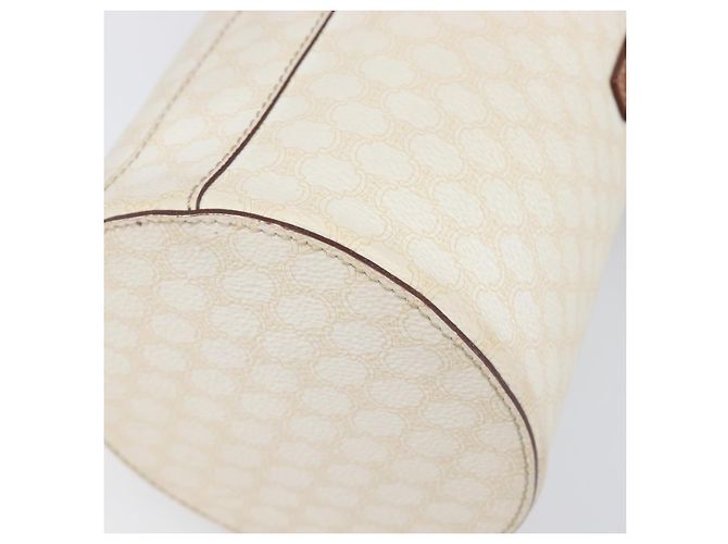 Céline Borsa a tracolla CELINE Macadam Canvas PVC Leather Ivory Gold Auth 199132A D'oro Crudo - vista 16