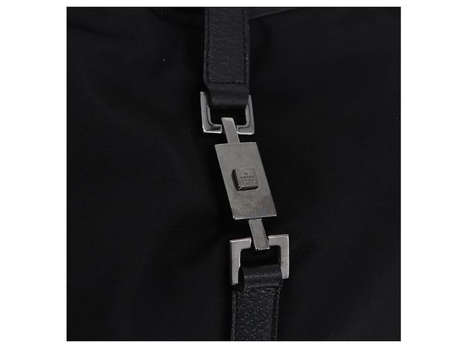 Borsa a tracolla GUCCI Jackie Nylon Nero Argento 001 3346 Auth am12516V - vista 17