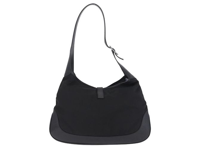 Borsa a tracolla GUCCI Jackie Nylon Nero Argento 001 3346 Auth am12516V - vista 2