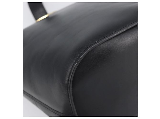 Céline CELINE Schultertasche aus Leder Schwarz Goldfarben Auth 200820A - Ansicht 14