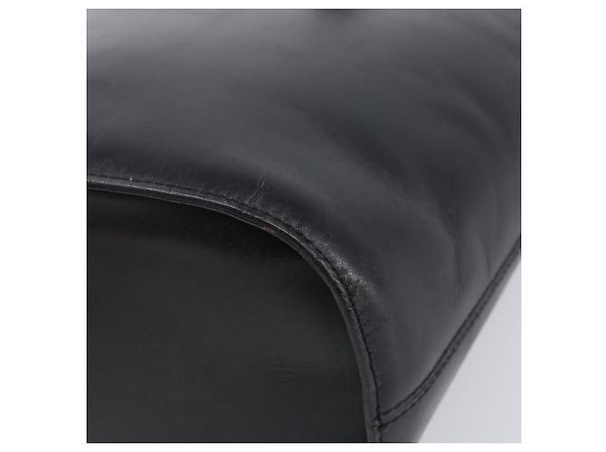 Céline CELINE Schultertasche aus Leder Schwarz Goldfarben Auth 200820A - Ansicht 15