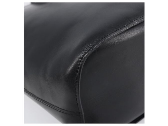 Céline CELINE Schultertasche aus Leder Schwarz Goldfarben Auth 200820A - Ansicht 16