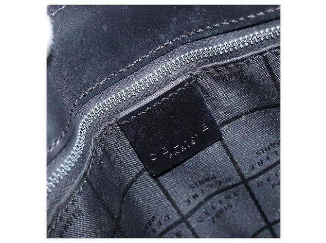 Céline CELINE Schultertasche aus Leder Schwarz Goldfarben Auth 200820A - Ansicht 18