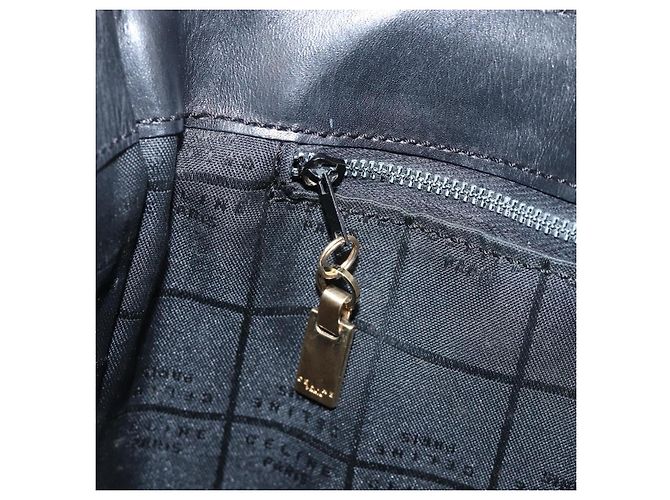 Céline CELINE Schultertasche aus Leder Schwarz Goldfarben Auth 200820A - Ansicht 21