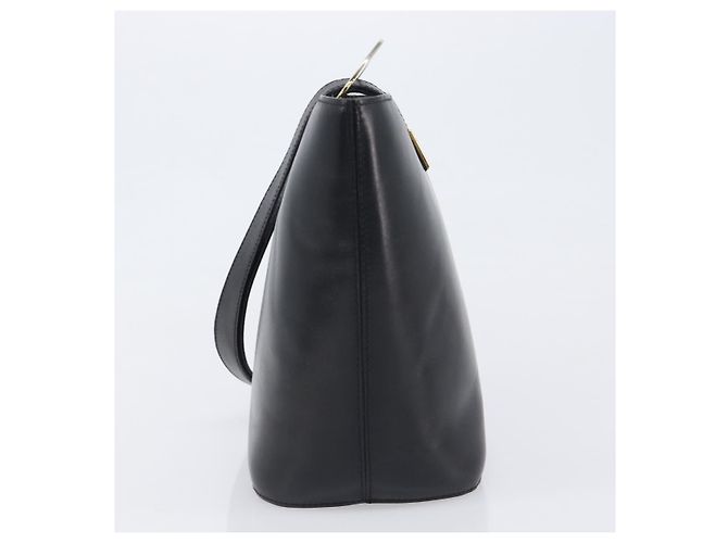 Céline CELINE Schultertasche aus Leder Schwarz Goldfarben Auth 200820A - Ansicht 3
