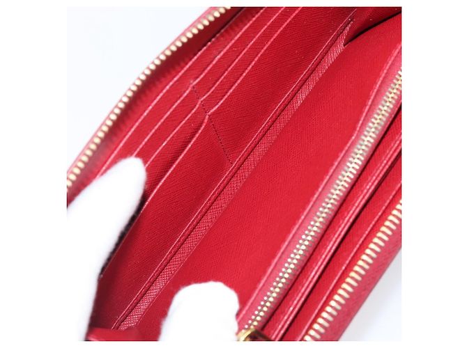 Saffiano Portafoglio lungo PRADA in pelle Safiano rosso e oro Auth bs36867 D'oro - vista 10