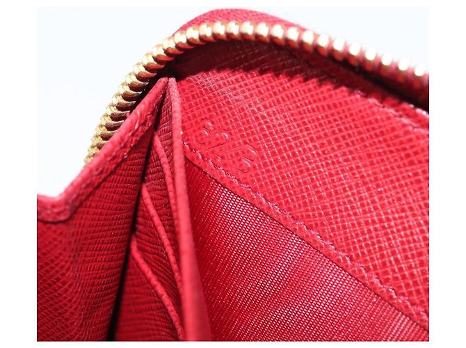 Saffiano Portafoglio lungo PRADA in pelle Safiano rosso e oro Auth bs36867 D'oro - vista 12