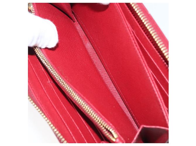 Saffiano Portafoglio lungo PRADA in pelle Safiano rosso e oro Auth bs36867 D'oro - vista 21