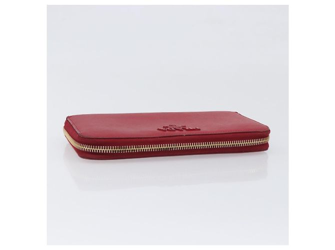 Saffiano Portafoglio lungo PRADA in pelle Safiano rosso e oro Auth bs36867 D'oro - vista 5