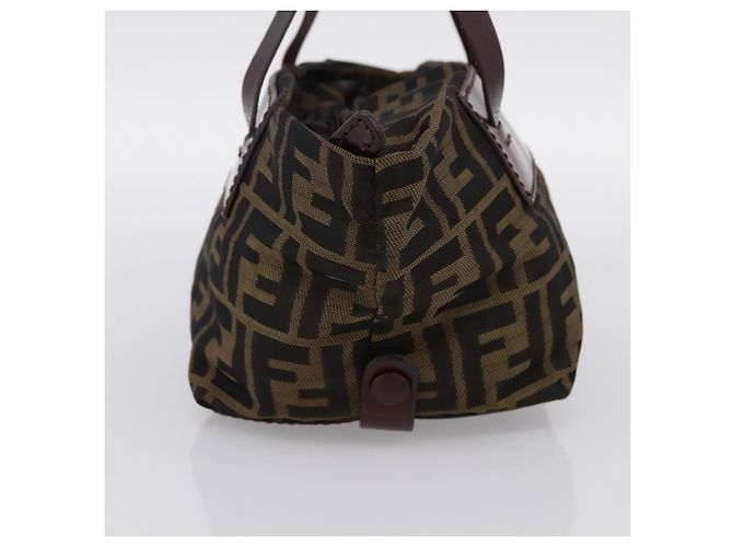 Borsa a mano FENDI Zucca Canvas Nero Marrone Auth 201964 - vista 3
