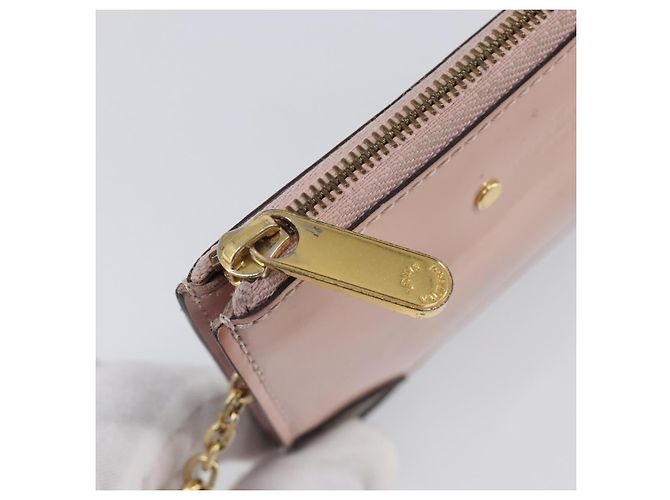 LOUIS VUITTON Monogram Vernis Pochette Cree Rose valerine M63853 LV Auth hk4045 - vista 10