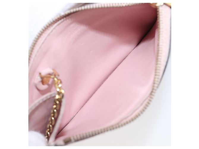 LOUIS VUITTON Monogram Vernis Pochette Cree Rose valerine M63853 LV Auth hk4045 - vista 11