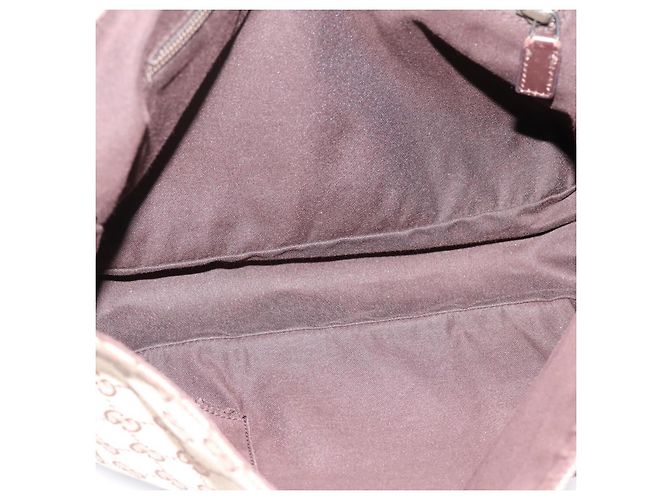 Borsa a tracolla GUCCI GG Canvas Beige Silver 145859 Auth hk4060 Argento - vista 11