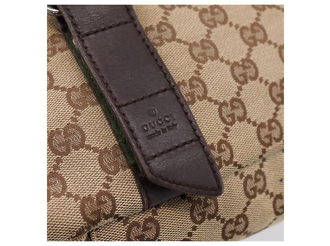 Borsa a tracolla GUCCI GG Canvas Beige Silver 145859 Auth hk4060 Argento - vista 17