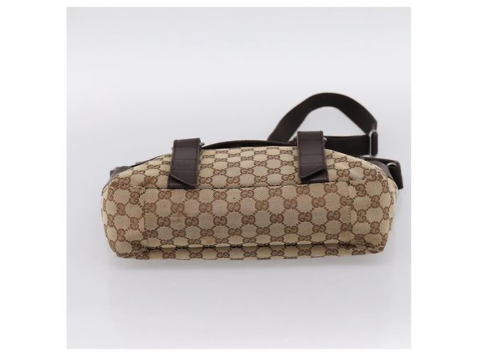 Borsa a tracolla GUCCI GG Canvas Beige Silver 145859 Auth hk4060 Argento - vista 5