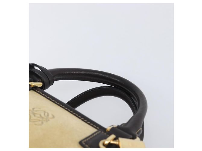 Borsa a mano LOEWE Americana 28 in camoscio beige tono oro Auth 200812V - vista 14