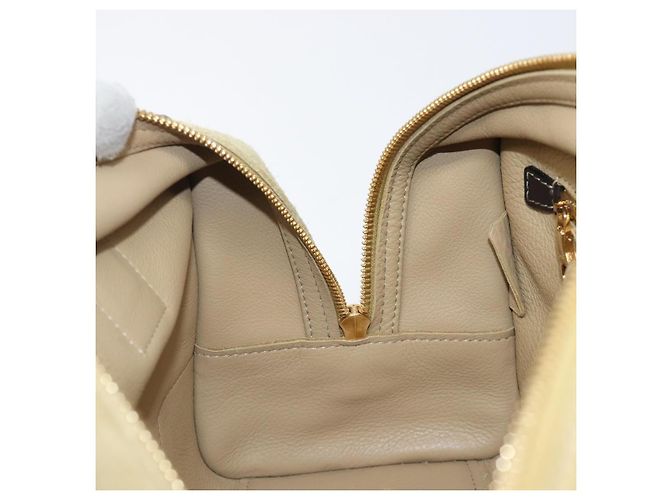 Borsa a mano LOEWE Americana 28 in camoscio beige tono oro Auth 200812V - vista 21