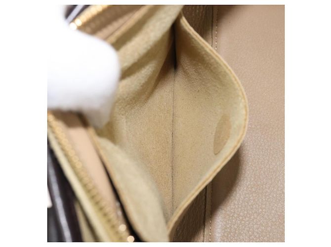 Borsa a mano LOEWE Americana 28 in camoscio beige tono oro Auth 200812V - vista 25