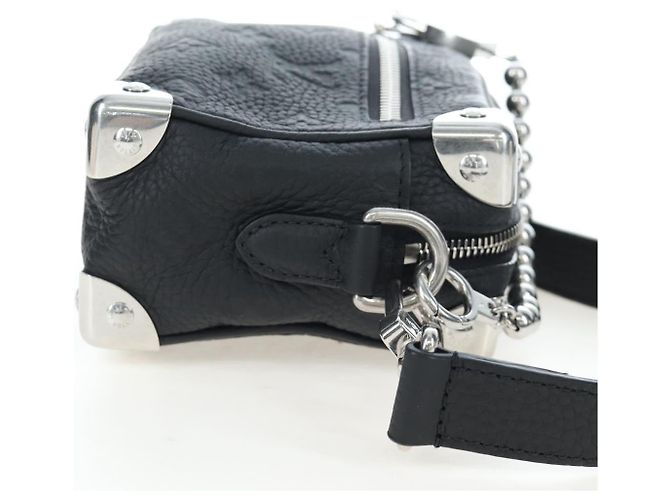 LOUIS VUITTON Monogram Taurillon Clemence Mini Soft Trunk M25927 Auth 197251SAM Schwarz - Ansicht 4