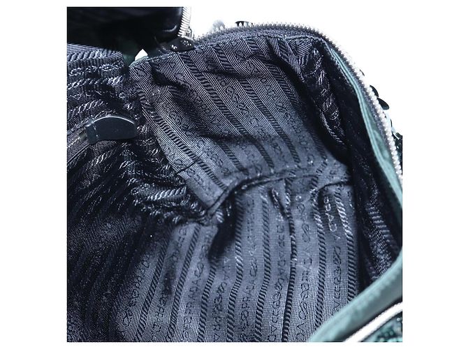 Borsa a tracolla PRADA di paillettes Verde Argento Auth 199336SM - vista 22