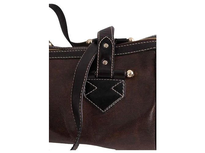 Bolso de hombro Lancel de cuero marrón Castaño - vista 2