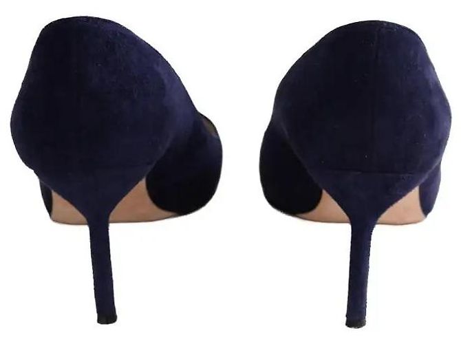 Manolo Blahnik Tacchi blu navy - vista 2