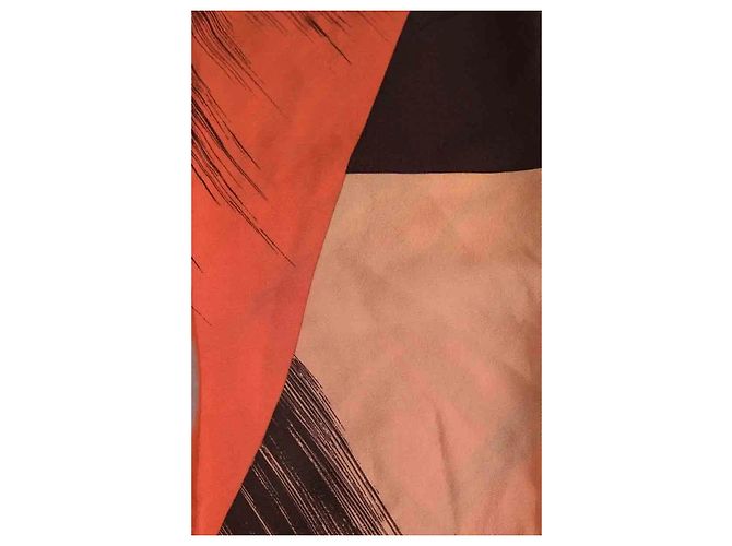 Autre Marque Foulard quadrato Dior in seta marrone - vista 4