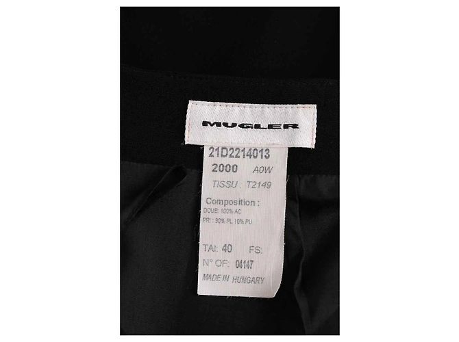 Autre Marque Falda Mugler negra de sintético Negro - vista 3