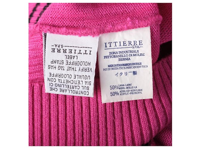 Twinset in maglia rosa e nero D&G Dolce & Gabbana – 00s - vista 10